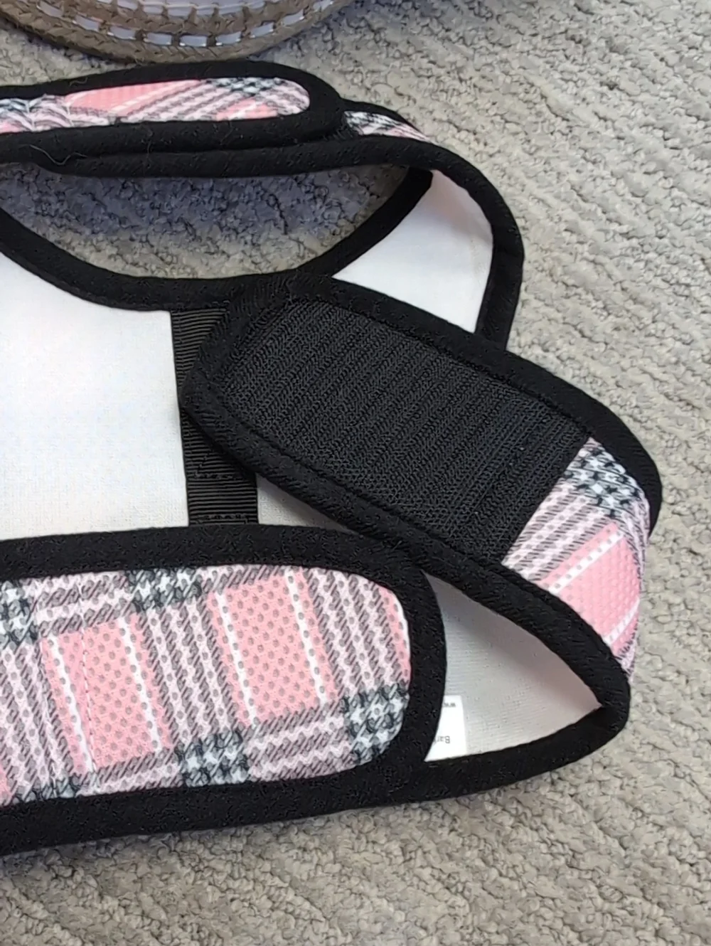 Pink Plaid Dog Harness - Soft Padded Vest